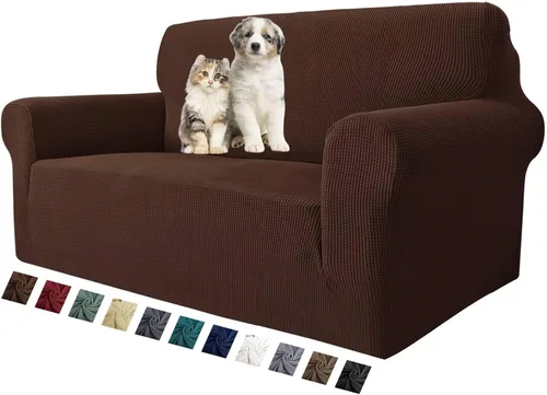 Vista 10 de MAXIJIN Funda elástica para silla con brazos, 1 pieza para sofá o silla de estar, funda antideslizante (31-46 pulgadas), protector de muebles que se