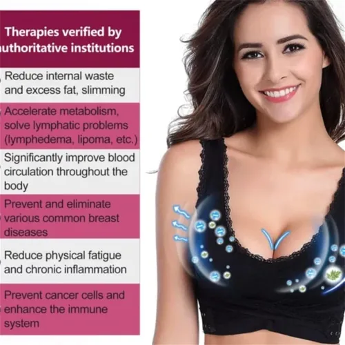 Vista 5 de Confrontk - Brasier de corsé cómodo con hebilla frontal cruzada lateral, brasier Kendally para mujer, brasier de levantamiento cómodo envolvente