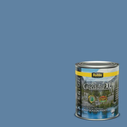 Vista 95 de Rodda Paint CASCADIA XL Pintura e imprimación satinada exterior en uno, cuarto de galón, Aquafir