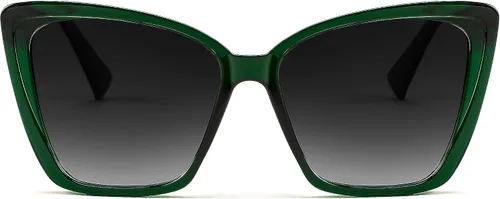 Vista 2 de FEISEDY Gafas de sol polarizadas de moda para mujer, gafas de sol cuadradas retro para mujer con ojo de gato B4134
