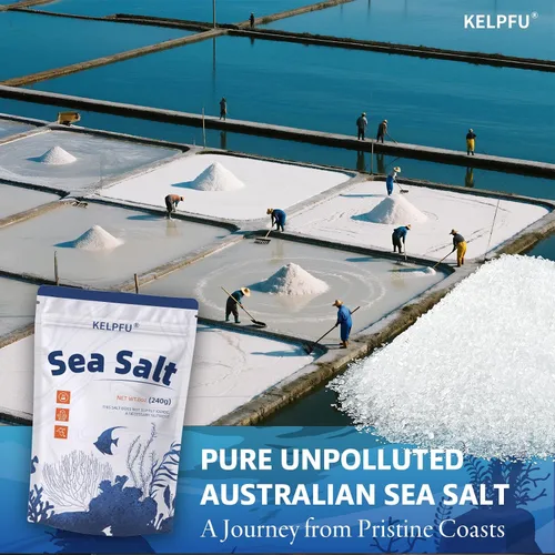 Vista 2 de Recambio de sal marina gruesa australiana para molinillo – Premium sin yodar y sin refinar – Granos crujientes puros para molinos, cocina y acabado