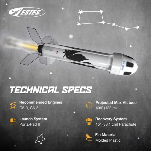 Vista 5 de Estes 2198 Blue Origin New Shepard - Kit de construcción de cohetes para principiantes a partir de 10 años