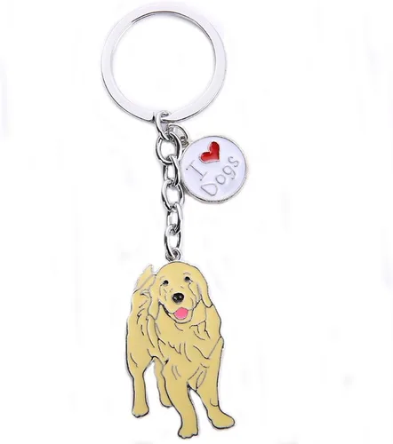 Vista 27 de Llavero para perro, lindo llavero de perro para mascotas, mini llavero de metal