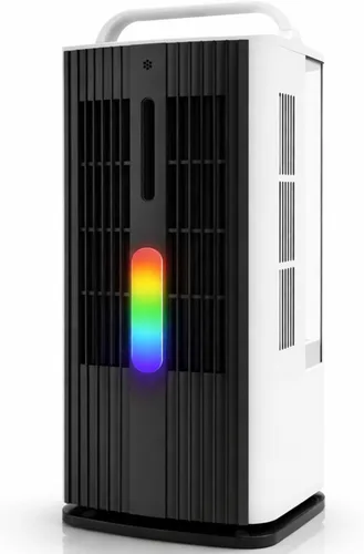 Vista 12 de Aires acondicionados portátiles, enfriador de aire evaporativo de 1700 ml con control remoto, mini aire acondicionado portátil oscilante de 120°