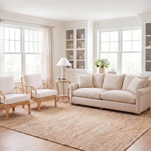 Vista 9 de SAFAVIEH Natural Fiber Collection - Alfombra decorativa de 2 x 3 pies, color lejía, yute hecho a mano, diseño trenzado tejido, ideal para entrada