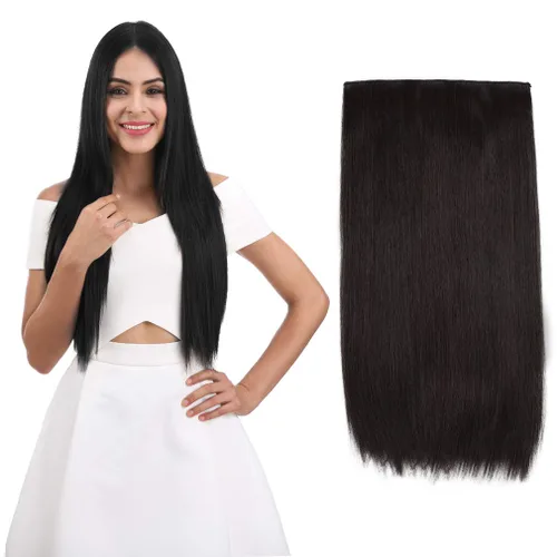 Vista 37 de REECHO Extensiones de cabello rubio, extensiones de una pieza con clip de 20" para mujer, extensiones de cabello sintético suave y natural con ondas