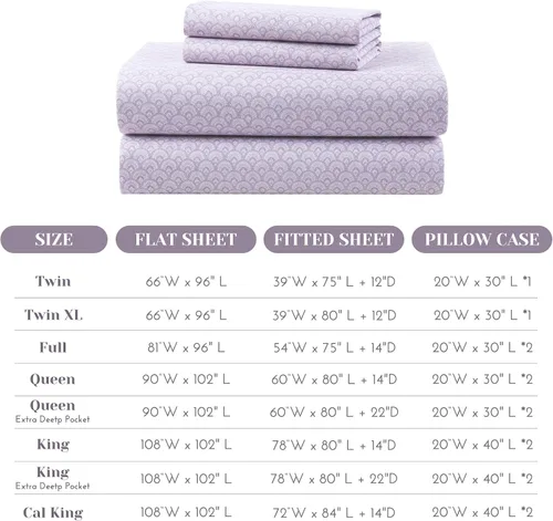 Vista 71 de Comfort Spaces Sábanas de percal 100% algodón, tamaño individual XL, 3 Adelia Gris