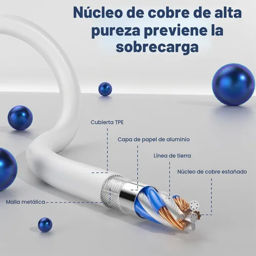 Vista 6 de Cargador de iPhone con certificación MFi para iPhone 5-14