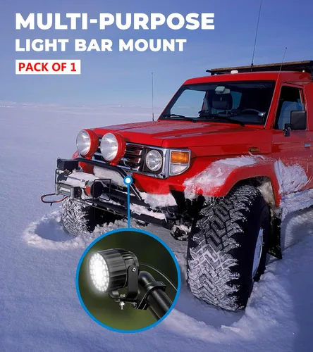 Vista 8 de VAZESWIN Soporte de Barra de Luz para UTV, Soporte de Montaje de LED de Aleación de Aluminio Resistente, Abrazadera de Barra Antivuelco UTV