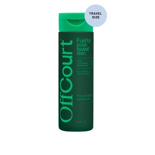 Vista 9 de OffCourt Gel de baño sin sulfato para hombres y mujeres, exfoliante que no seca con ácidos glicólicos y lácticos, deja la piel fresca y suave