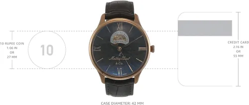 Vista 3 de Mathey-Tissot Reloj automático Edmond LE Open Heart MC1886PI para hombre, Moderno