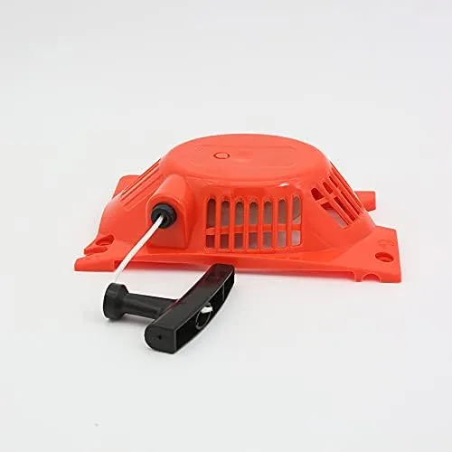 Vista 5 de Motosierra de repuesto fácil de arrancar con dos poleas de arranque de retroceso de resorte, compatible con 4500 5200 5800 45cc 52cc 58cc piezas