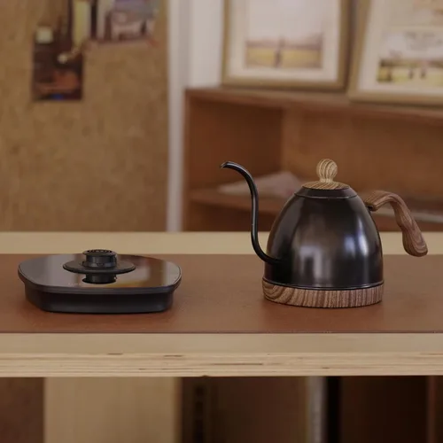 Vista 4 de Hervidor eléctrico de cuello de cisne de acero inoxidable con control de temperatura variable para café y té, verter más de 1000 vatios