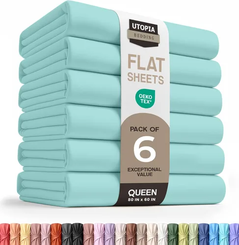 Vista 45 de Utopia Bedding Sábana encimera – 1 paquete (individual, beige) – Tela de microfibra suave cepillada – Sábana superior resistente al encogimiento y a
