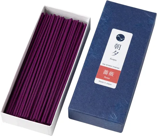 Vista 12 de Asayu Japan Varillas de incienso natural de madera de agar, tamaño de muestra de incienso japonés para relajación nocturna, yoga, meditación.