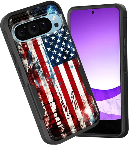 Vista 74 de Funda para Pixel 6A, funda híbrida de doble capa resistente a prueba de golpes de policarbonato duro de silicona suave TPU para Google Pixel 6A