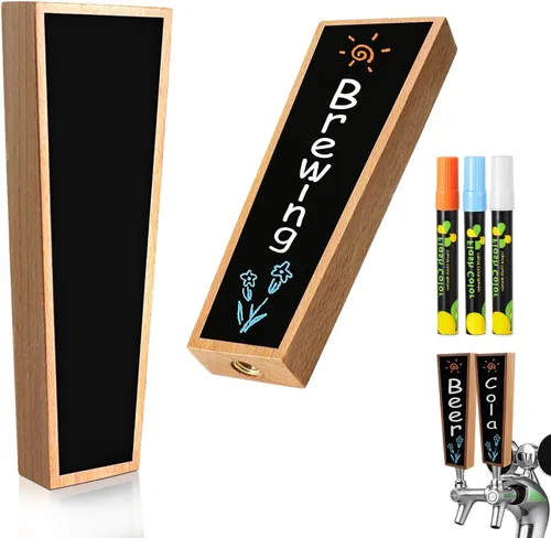 Vista 9 de Mango de barril de cerveza de madera, mango de barril de 3/8 "-16 UNC rosca, mango de barril de haya para grifo de cerveza Kegerator con 3 bolígrafos
