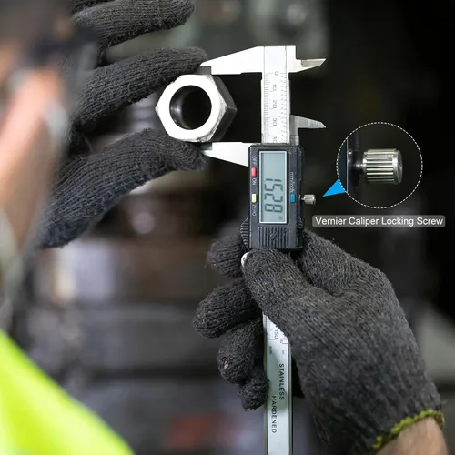 Vista 5 de HARFINGTON 4 pinzas Vernier tornillos de bloqueo M2x4mm cabeza plana redonda moleteada pulgar perilla pernos