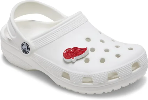 Vista 3 de Crocs Jibbitz NHL Hockey Team - Dijes deportivos para hombres y mujeres, alas rojas Detroit, talla única, Rojo (Detroit Red Wings)
