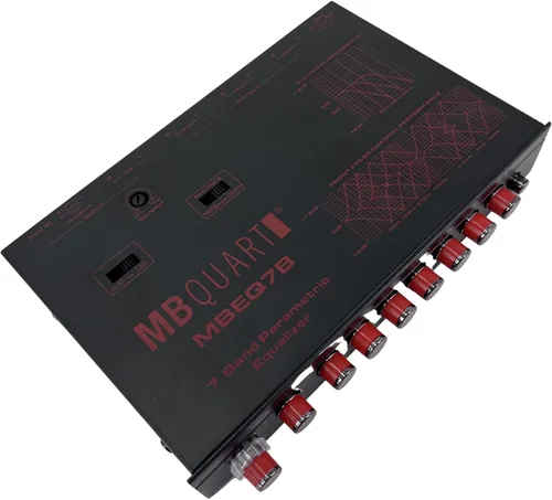 Vista 5 de MB Quart MBEQ7B - Ecualizador gráfico de audio para automóvil de 7 bandas, 9 voltios, 1/2 DIN, con entrada auxiliar frontal de 0.138 in, entrada