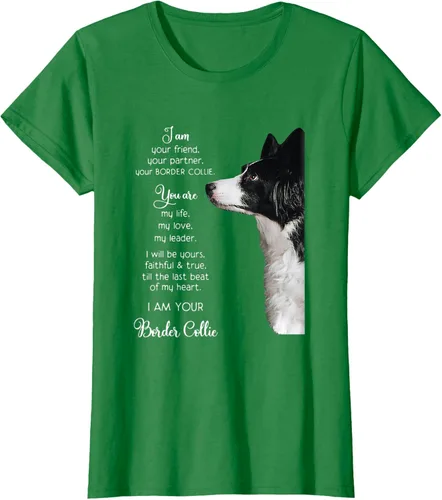 Vista 37 de Funny I Am Your Friend Your Partner Your Border Collie - Camiseta de regalo, Negro, S