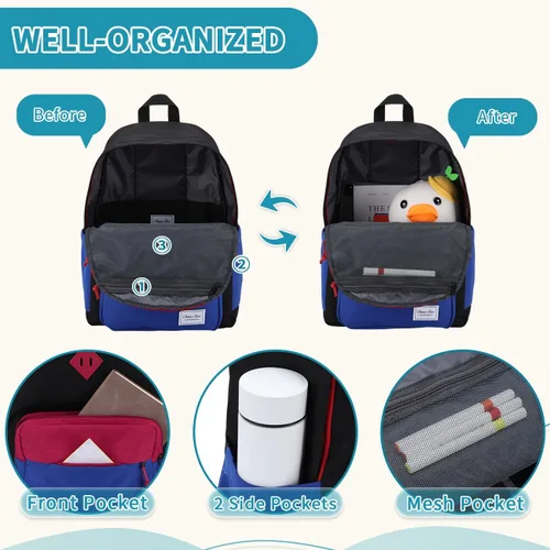 Vista 7 de Chase Chic Mochila infantil para niñas – Mochilas escolares de 17 pulgadas para niños pequeños para niños de 6 a 12 años – Bolsa de libros