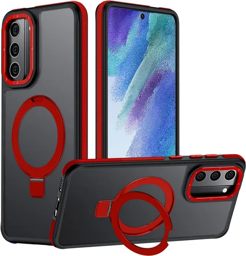 Vista 46 de Funda para Samsung Galaxy S24 Plus, soporte de anillo magnético ajustable [compatible con Magsafe], [protección a prueba de golpes de grado militar]