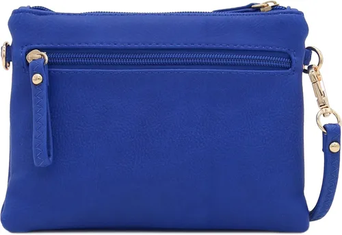 Vista 30 de Bolso de hombro cruzado con múltiples bolsillos y cremallera y correa de muñeca pequeña