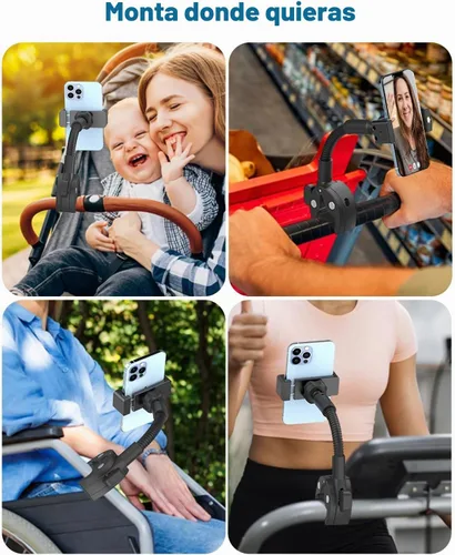 Vista 7 de Soporte de teléfono para bicicleta estática reclinada, se adapta a