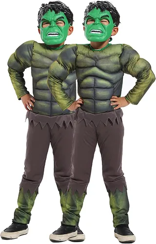 Vista 2 de AEUFIDM Disfraz muscular de Halloween para cosplay, fiesta de superhéroes, body estilo 3D