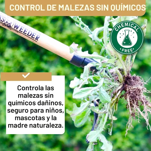 Vista 4 de Grampa's Weeder Herramienta original para arrancar malezas con mango largo