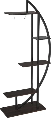Vista 8 de GDLF Soporte alto para plantas, estante grande para plantas de interior, 71 pulgadas, estante de metal con gancho para colgar, diseño más alto