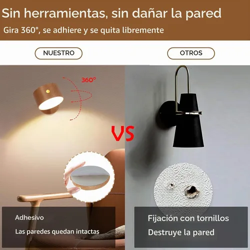Vista 5 de Lámpara de noche de pared de madera LANDGOO
