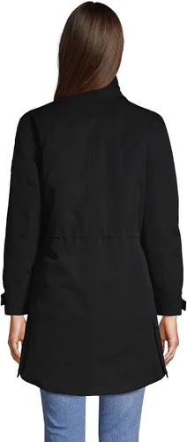 Vista 5 de Lands End Expedition parka impermeable de plumón para mujer con capucha de piel sintética