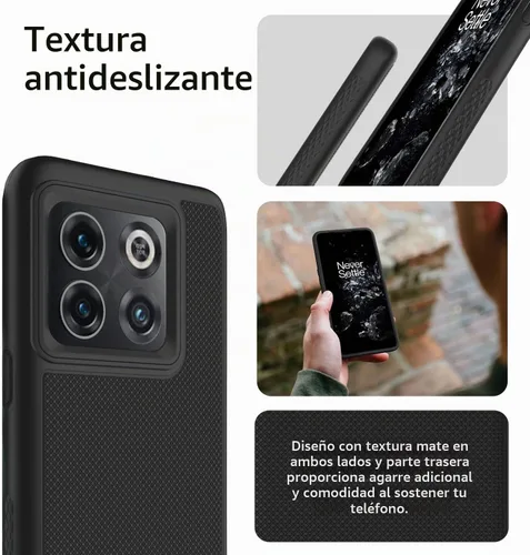 Vista 5 de TUDIA DualShield Grip - Funda diseñada para OnePlus10T 5G, [MergeGrip] protección delgada de doble capa de grado militar a prueba de golpes