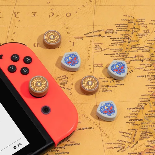 Vista 5 de PERFECTSIGHT Lindas tapas de agarre para pulgar compatibles con consola Nintendo Switch OLEDLite, cubierta de botón analógico de silicona suave