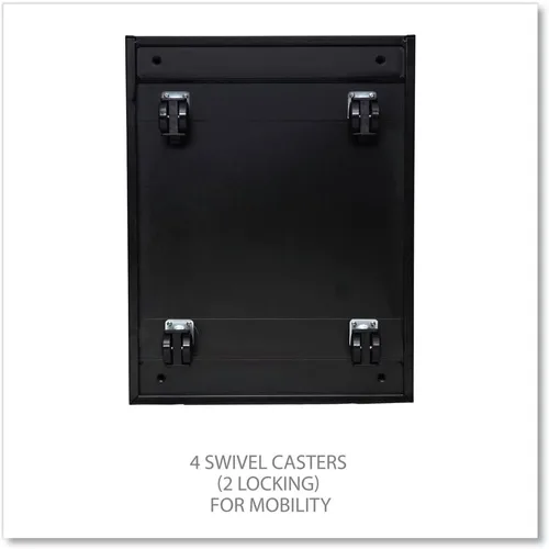 Vista 8 de Alera PBFFBL - Archivo de pedestal de metal con dos cajones con tirador de longitud completa, 14 7/8 pulgadas de ancho x 19 1/8 pulgadas, color negro