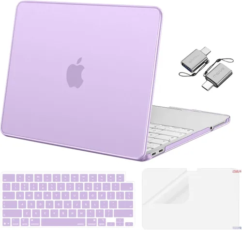 Vista 24 de MOSISO Compatible con MacBook Neo Case 13 pulgadas 2026 A3404 A18 Pro Chip Rubor de cristal