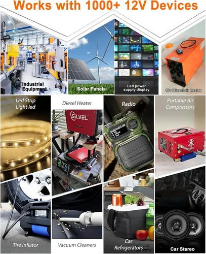 Vista 8 de EAGWELL Convertidor de 110 V a 12 V, convertidor universal SMPS de CA a CC, adaptador de transformador de fuente de alimentación conmutada para RV
