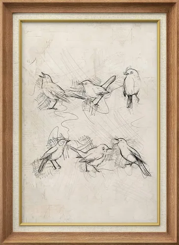 Vista 47 de SIGNWIN Arte de marco de alta calidad, elegante, vintage, ilustraciones de dibujo de árbol, arte fino, arte tradicional icónico para sala de estar