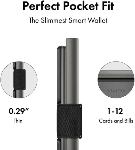 Vista 45 de Ekster Aluminum Cardholder Wallet for Men Metal Wallets with RFID Blocking Layer Slim & Minimalist Aluminum Wallet with Push Button for Quick