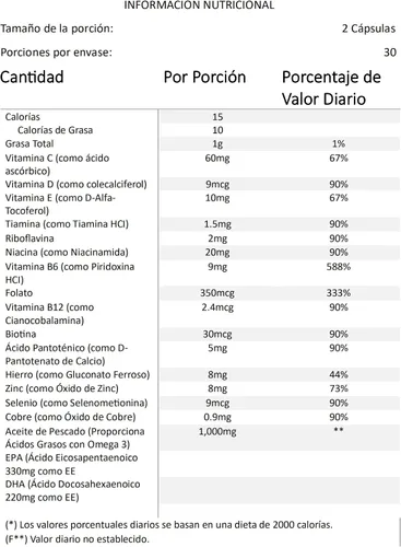 Vista 2 de ProRenal+D con aceite de pescado Omega-3 Multivitamínico para riñón 60 cápsulas blandas, suministro para 30 días