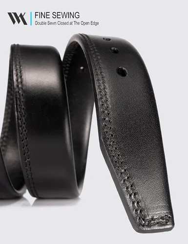 Vista 5 de WOLFANT Thicken Full Grain Leather Belt,100% Italian Real Solid Leather Negro