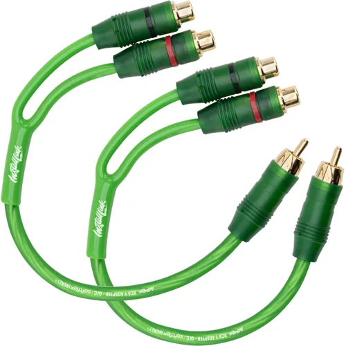 Vista 14 de Install Link - Cable de audio RCA para subwoofer o cable estéreo, adaptador en Y 1-hembra a 2-macho divisor, paquete de 2
