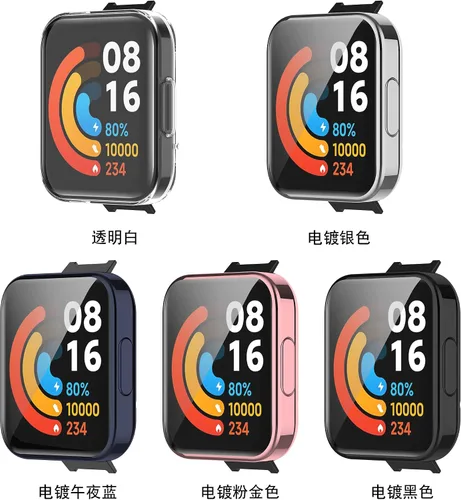 Vista 3 de [Paquete de 5] Funda Senter para Redmi Watch2 Lite, parachoques integral de TPU suave sin protección de pantalla integrada para reloj inteligente