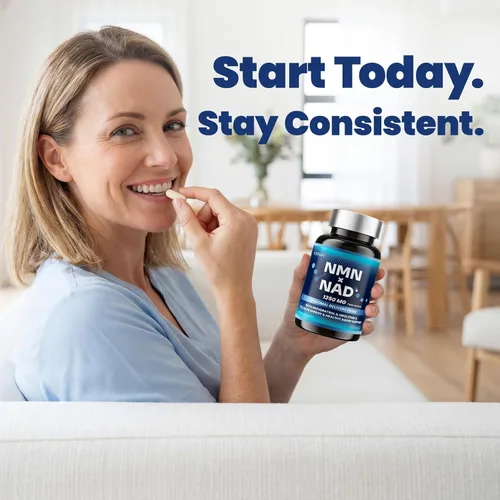 Vista 9 de Suplemento liposomal NMN + NAD+ - Soporte de NAD+ de doble fuente con resveratrol, AKG y urolitina A - Energía celular, vitalidad y bienestar diario
