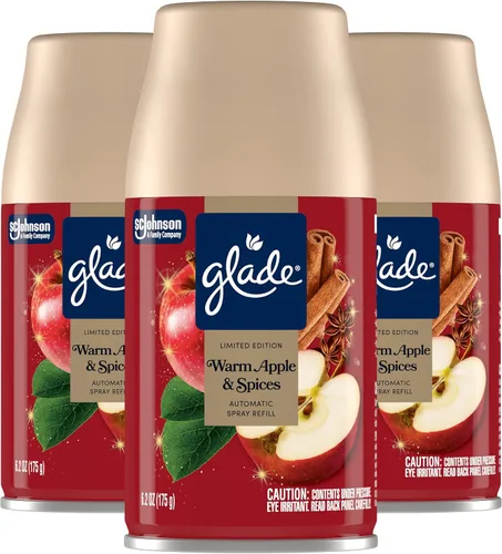 Vista 9 de Glade Recambio automático en aerosol, ambientador, manzana caliente y especias, 6.2 onzas
