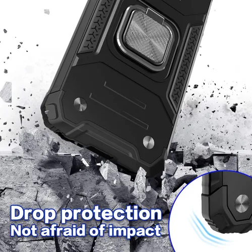 Vista 5 de Funda para Galaxy A71 5G con protector de pantalla, a prueba de caídas, ajuste delgado, con soporte para automóvil, funda protectora ligera