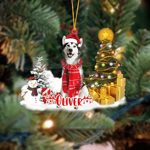 Vista 120 de NAZENTI Adorno personalizado de gato abisinio con árbol de pino, adorno de Navidad personalizado para perros amantes de las mascotas, colgante