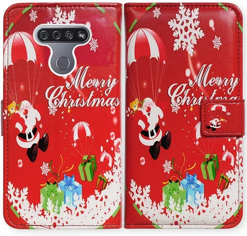 Vista 9 de Bcov Funda para LG K51/LG Reflect (LM-K500), diseño de libélula colorida funda de piel con tapa y ranura para tarjeta soporte para LG K51/LG Q51